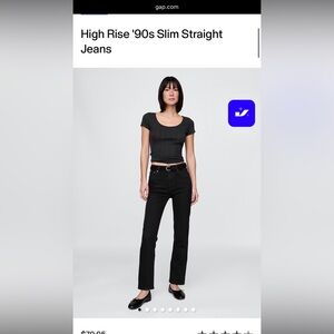Gap. High Rise '90s Slim Straight Jeans. Size 27. NWT